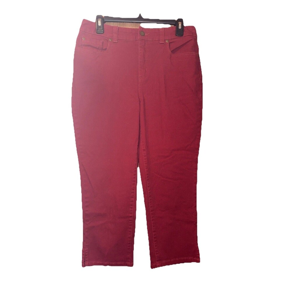 Croft & Barrow Women’s Classic Fit Stretch Red Ankle Jeans Size 10